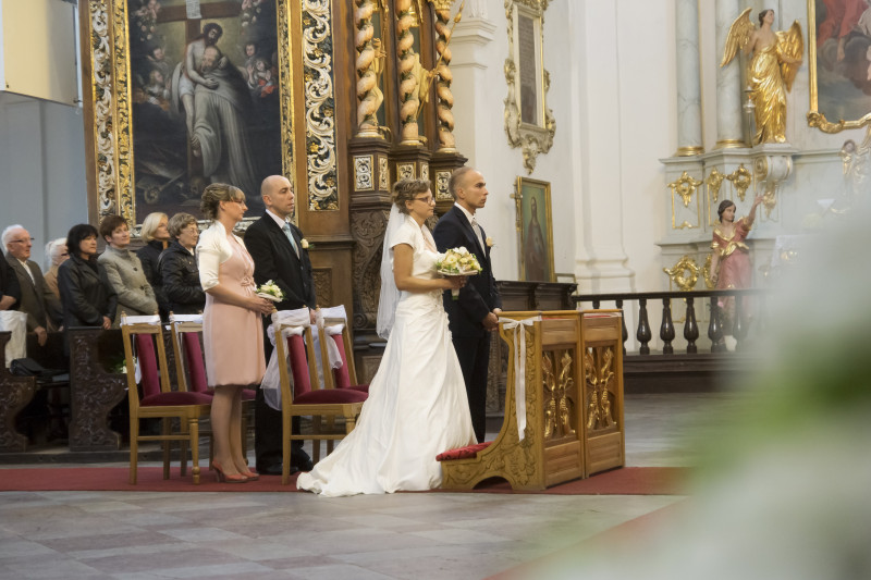 ceremonia ślubna, ślub w Bazylice Wniebowzięcia Najświętszej Maryi Panny w Koronowie054